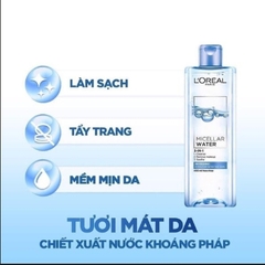 Nước Tẩy Trang L'oreal Refreshing Micellar Water 400ml #Xanh Nhạt