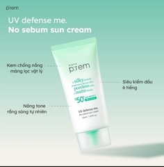 Kem chống nắng MAKE P:REM UV Defense me. No sebum sun cream 50ml