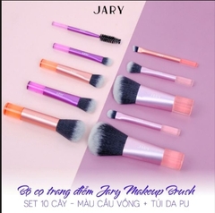 BỘ CỌ TRANG ĐIỂM JARY MAKEUP BRUSH SET 10 CÂY - TÚI ĐỰNG DA PU