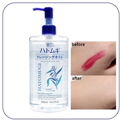 Dầu tẩy trang dưỡng ẩm REIHAKU HATOMUGI 500ml - 4513574030008