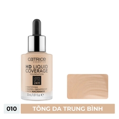 Kem nền Catrice HD Liquid Coverage Foundation 010 Light Beige