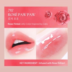 Son tint bóng Dinto Chubby Mocchi Jelly Paw Paw Lip Mask 792 Rosé Paw Paw- 10 g