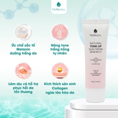 KEM CHỐNG NẮNG VẬT LÍ TONE-UP SPF50+ 50ML (MYHAELYN NATURAL TONE-UP SUN CREAM SPF50+ PA++++ - 8809236798628)