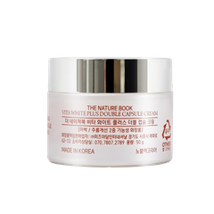 Kem giúp làm trắng da,giảm nếp nhăn,dưỡng ẩm cho da (THE NATURE BOOK VITA WHITE PLUS DOUBLE CAPSULE CREAM)Dung tích 50g