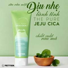 Sữa rửa mặt rau má ( PRETTYSKIN THE PURE JEJU CICA CLEANSING FOAM ), dung tích 150 ml, dạng tuýp, hiệu PRETTYSKIN
