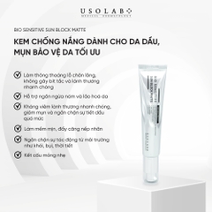 Kem chống nắng cho da dầu mụn USOLAB BIO  SENSITIVE SUN BLOCK MATTE 50ML