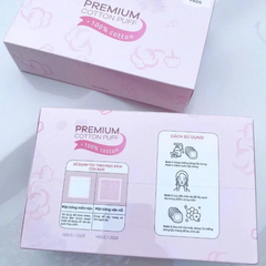 Bông tẩy trang loại vuông hiệu RESKIN, Premium, kích thước 5*5cm, đóng gói bán lẻ 140 hộp/thùng, 150 miếng/hộp, mới 100%