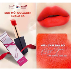 Son dưỡng ẩm, trang điểm, tăng độ đàn hồi và độ bóng mượt cho môi (Edally EX Collagen Ampoule Lipstick 09 KISS YOU ). Khối lượng 3.5g.