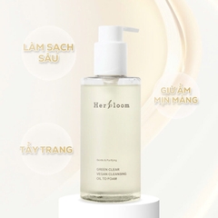 Kombucha clear vegan cleasing oil to foam sữa rửa mặt và dầu tẩy trang 2 trong 1 Thương hiệu: Herbloom 200ml/chai