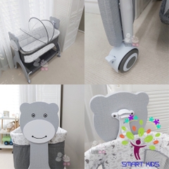 Nôi cũi vải Umoo Gấu UM-08111