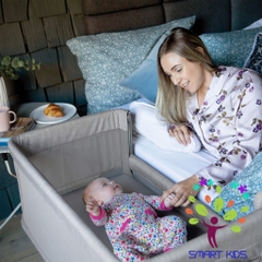 Nôi ngủ cạnh giường Joie Roomie Gray Flannel