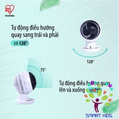 Quạt đối lưu không khí Iris Ohyama SDC15T Quạt điện để bàn giúp tuần hoàn không khí, sử dụng cho văn phòng/ gia đình