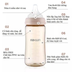 Bình sữa Moyuum Hàn Quốc 170/270ml