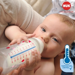 BÌNH SỮA CẢM BIẾN NHIỆT NUK PP 150ML/300ML NÚM TI SILICONE
