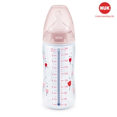 BÌNH SỮA CẢM BIẾN NHIỆT NUK PP 150ML/300ML NÚM TI SILICONE