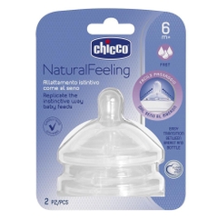 Hai núm ty thay Natural Feeling dòng nhanh Chicco 6M+
