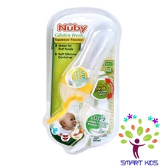 Bình thìa ăn bột Silicone Nuby 2 bước hoàn toàn mới dung tích 90ml