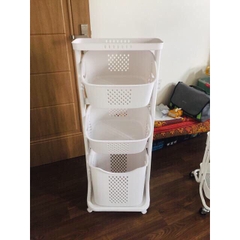 KỆ NHỰA PLASTIC ĐA NĂNG 3 TẦNG CÓ BÁNH XE