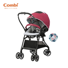 Xe đẩy Combi Sugocal Light 4 bánh quay tự động màu hồng/màu xanh