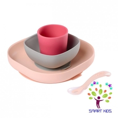 Bộ ăn dặm Silicone đế hít không đổ Beaba