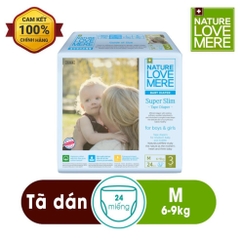 Tã/ Bỉm dán Super Slim Nature Love Mere túi S36/ M32/ L28/ XL24