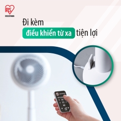 Quạt đối lưu không khí Iris Ohyama STF-DC18T Quạt cây điều khiển từ xa, hẹn giờ bật tắt, tuần hoàn không khí