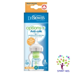 Bình sữa Dr Brown cổ rộng 150ml và 270ml nhựa pp options plus