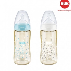 Bình sữa NUK Premium Choice+ nhựa PPSU núm ti S1-M ( 150ml, 300ml), núm ti S2-M (300ml)