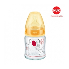 Bình sữa NUK Premium Choice thủy tinh núm ti Silicone S1 - M (Disney) 120ml/140ml