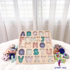 Bộ bảng số học / bảng chữ cái bằng gỗ POMO