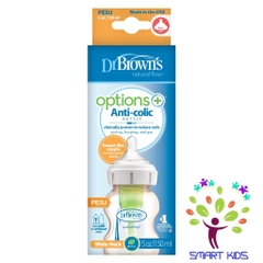 Bình sữa cổ rộng Dr.Brown's nhựa PESU Option Plus 150ml và 270ml