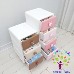 Tủ đa năng Holla Gấu Thỏ - Kệ tủ đựng đồ chơi, đồ dùng quấn áo cho bé