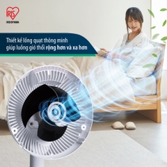 Quạt đối lưu không khí Iris Ohyama STF-DC18T Quạt cây điều khiển từ xa, hẹn giờ bật tắt, tuần hoàn không khí