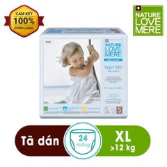 Tã/ Bỉm dán Super Slim Nature Love Mere túi S36/ M32/ L28/ XL24