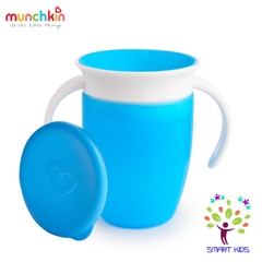 CỐC TẬP UỐNG 360 ĐỘ CHỐNG ĐỔ MUNCHKIN CÓ NẮP 207ML