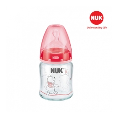 Bình sữa NUK Premium Choice thủy tinh núm ti Silicone S1 - M (Disney) 120ml/140ml