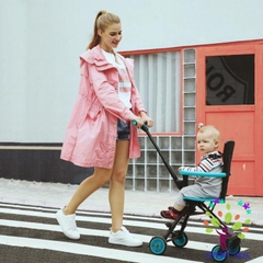 Xe đẩy du lịch Vovo Play Kids - đảo chiều, gấp gọn, có mái che