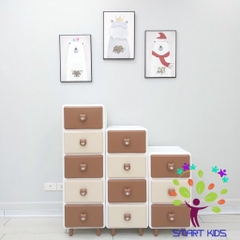 Tủ đa năng Holla Gấu Thỏ - Kệ tủ đựng đồ chơi, đồ dùng quấn áo cho bé