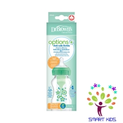 Bình sữa cổ rộng Dr.Brown's Deco 270ml nhựa PP Option Plus