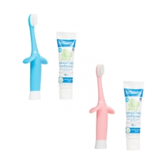 Combo Bàn Chải Đánh Răng & Kem Đánh Răng Vị Táo Cho Trẻ Từ 0-3 Tuổi Dr Brown's