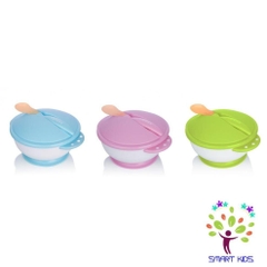 Bát Ăn Dặm Chống Đổ Kèm Nắp & Thìa Cảm Ứng Nhiệt Upass UP5026Y