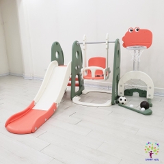 Cầu trượt xích đu bóng rổ bóng đá golf liên hoàn  Holla 5in1