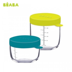 Bộ 2 hũ thủy tinh Pháp chịu nhiệt Beaba