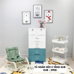 Tủ Nhựa Ngăn Kéo 5 Tầng Kub Mẫu Mới KB-0902