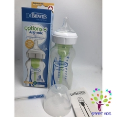 Bình sữa Dr Brown cổ rộng 150ml và 270ml nhựa pp options plus