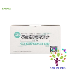 Khẩu trang y tế màu trắng Saraya 50 cái/hộp