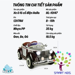 Xe ô tô điện cổ điển Holla HL-10147