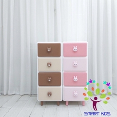 Tủ đa năng Holla Gấu Thỏ - Kệ tủ đựng đồ chơi, đồ dùng quấn áo cho bé