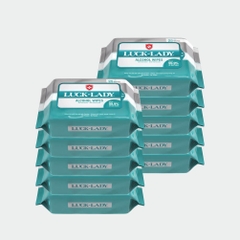 Combo 10 gói khăn ướt Luck Lady cồn (10 tờ/ gói)