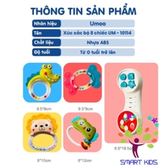 XÚC XẮC ĐỘNG VẬT 8 MÓN UMOO UM-10114